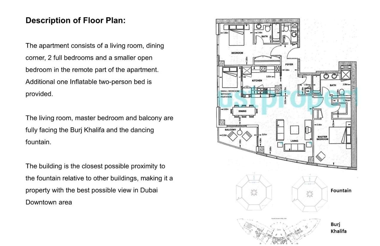 Elite Royal Apartment - Full Burj Khalifa & Fountain View - 2 Bedrooms And 1 Open Bedroom Without Partition Dubai Exteriör bild